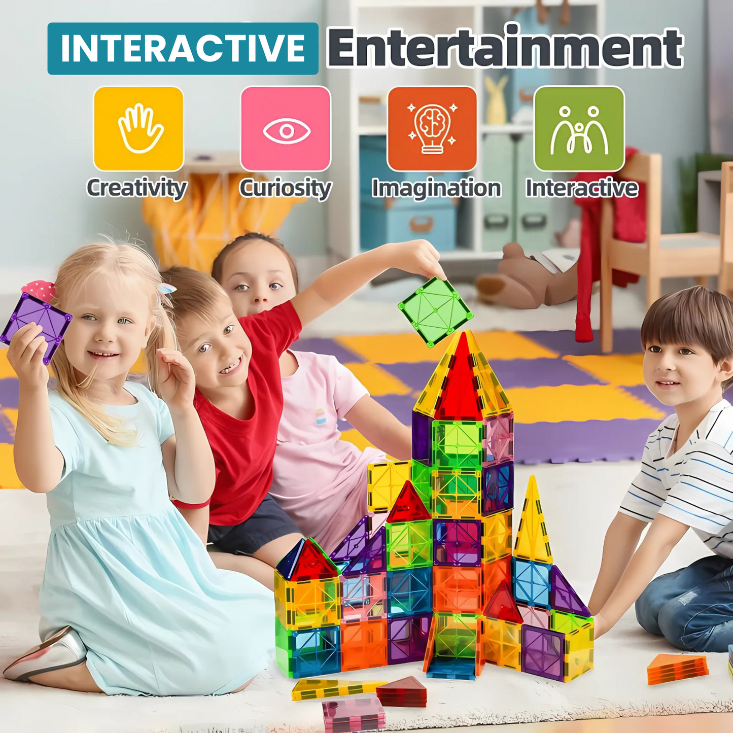 Magni-Play™ Magnetic Building Tiles